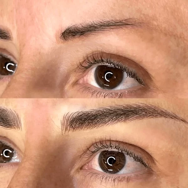 microblading eyebrows before and after